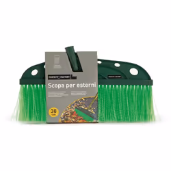 Scopa ideale per tutte le superfici da esterni come marciapiedi, cortili, giardini, pavimentazioni industriali, ecc. La sua p ...