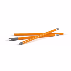 Manico in metallo verniciato da 130 cm in 3 pezzi - colore zucca.