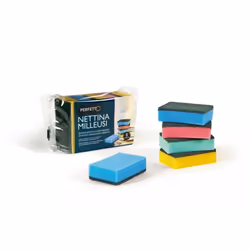 "Nettina Milleusi" conf 5 pz Spugna sintetica multicolor con abrasivo per diversificare la destinazione d'uso.