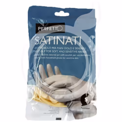 Guanti in lattice satinati CE-Cat.1 - S Guanti in puro lattice naturale, per pelli sensibili. Uso domestico. Presa Antiscivol ...