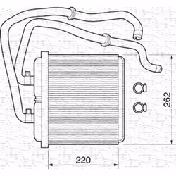 Scambiatore di calore, riscaldamento interno MAGNETI MARELLI 350218072000
