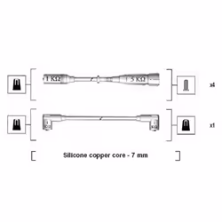 Diametro [mm]: 7. Indice: 941175080751. Numero del Produttore: 941175080751. N° raccordi: 5. Produttore: MAGNETI MARELLI. dia ...
