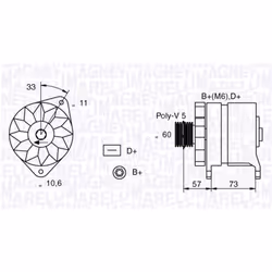 Alternatore, generatore MAGNETI MARELLI 063321156010