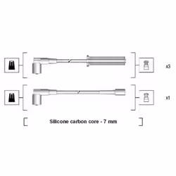 Diametro [mm]: 7. Indice: 941365080931. Numero del Produttore: 941365080931. N° raccordi: 4. Produttore: MAGNETI MARELLI.