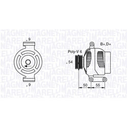 Alternatore, generatore MAGNETI MARELLI 063358061010