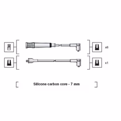 Diametro [mm]: 7. Indice: 941318111044. Numero del Produttore: 941318111044. N° raccordi: 7. Produttore: MAGNETI MARELLI.