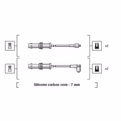 Set di cavi d'accensione MAGNETI MARELLI 941318111152