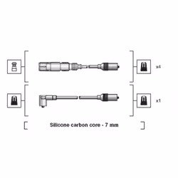 Set di cavi d'accensione MAGNETI MARELLI 941318111270