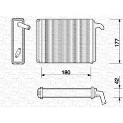 Scambiatore di calore, riscaldamento interno MAGNETI MARELLI 350218054000