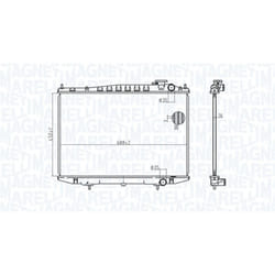 Radiatore, raffreddamento motore MAGNETI MARELLI 350213174500