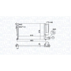 Radiatore, raffreddamento motore MAGNETI MARELLI 350213189500
