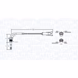 Sensore, temperatura gas di scarico MAGNETI MARELLI 172000207010