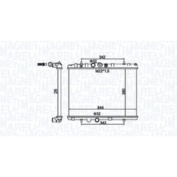 Radiatore, raffreddamento motore MAGNETI MARELLI 350213156100
