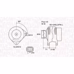 Alternatore trifase MAGNETI MARELLI 063731960010