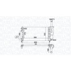Radiatore, raffreddamento motore MAGNETI MARELLI 350213183600