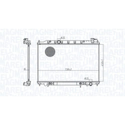 Radiatore, raffreddamento motore MAGNETI MARELLI 350213179200