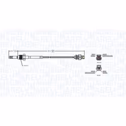 Sensore, temperatura gas di scarico MAGNETI MARELLI 172000169010