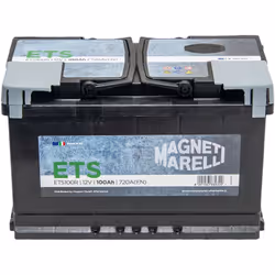MAGNETI MARELLI Batteria Auto 100Ah con Tecnologia ETS, Batteria Auto Lh4 - 12V 100Ah 720A B13 - con Maniglie - Ricambi Auto