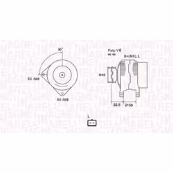 Alternatore, generatore MAGNETI MARELLI 063731627010