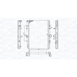 Radiatore, raffreddamento motore MAGNETI MARELLI 350213199400