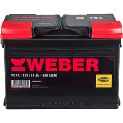 Magneti Marelli - Batteria Auto Weber L03, Batteria Auto 74Ah al Piombo Acido ad Elevate Prestazioni, Senza Manutenzione - Batteria Auto 12V 74Ah