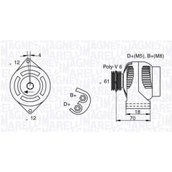 Alternatore trifase MAGNETI MARELLI 063377032010