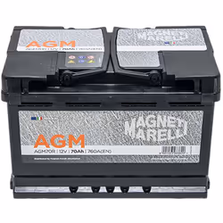 MAGNETI MARELLI Batteria Auto 70 Ah con Tecnologia Agm - Batteria Auto Start e Stop L03 - 12V 100Ah 720A B13 - con Maniglie - ...