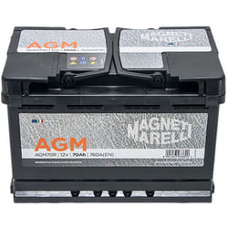 Magneti Marelli - Batteria Auto 70 Ah con Tecnologia Agm - Batteria Auto Start e Stop L03 - 12V 100Ah 720A B13 - con Maniglie - Ricambi Auto