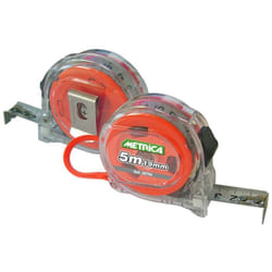 Metrica - 38764 - Metro a nastro da 19 mm, lunghezza 5 m, con cassa trasparente, graduazione doppia