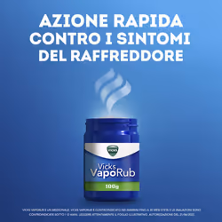 Vicks Vaporub Unguento Balsamico 100g Decongestionante per Raffreddore e Influenza