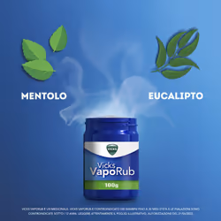 Vicks Vaporub Unguento Balsamico 100g Decongestionante per Raffreddore e Influenza