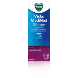Vicks MediNait Sciroppo Contro i Sintomi di Influenza, Raffreddore, Febbre e Tosse 180 ml