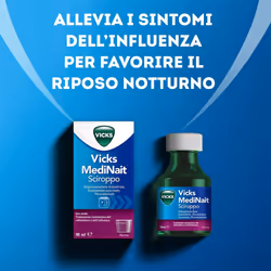 Vicks MediNait Sciroppo Contro i Sintomi di Influenza, Raffreddore, Febbre e Tosse 180 ml