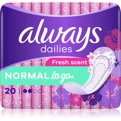 Always Dailies Normal To Go Fresh 20 pz