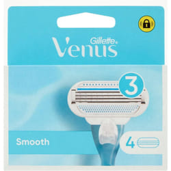 Gillette - venus lamette rasoi donna smooth per rasoio a 3 lame. confezione da 4