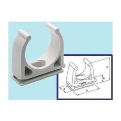 Fissacavi fissatubi Fischer FT 16: A 23 mm - B 16 mm - C 25 mm conf. 100pz