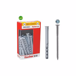 Dalla linea di articoli dedicati ai fissaggi e ancoraggi a marchio Fischer, il kit di tasselli e viti prolungate in acciaio, ...