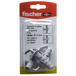 Tassellli in nylon con gancio per fissare pensili leggeri, specchi. Per applicazioni su calcestruzzo , cartongesso , mattone ...