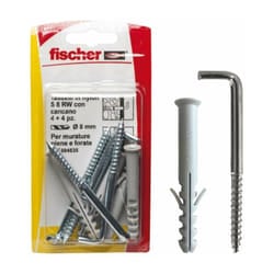 Tasselli prolungati s 8 r w k con cancano (4 Pz.) - Fischer