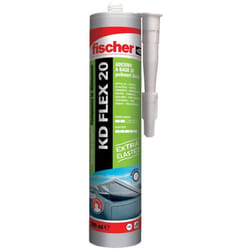 Fischer - kd flex 20 Bianco, Sigillante adesivo per sigillatura e incollaggio di giunzioni soggette a dilatazioni, 290 ml, 541567