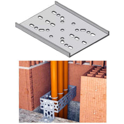 Pt Piastrina di fissaggio - Sistema per la creazione a misura di mensole, staffaggi e connessioni fra elementi non strutturali - Conf. 50 pz 00507905