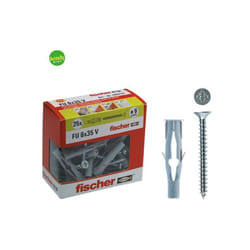 Tasselli + viti in cartone Fischer fu 6 x 45 v y ø 6 mm 50 pz