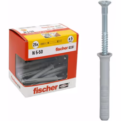 Fischer n y tasselli a battere o a battuta a percussione con chiodo premontato n y in scatola di cartone con finestra materia ...