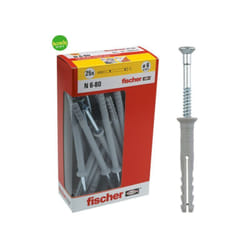 Fischer - Tasselli + chiodi in scatola n 8 - 80 y a percussione ø 8 mm 25 pz max 30 kg