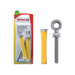 Dalla linea di articoli dedicati ai fissaggi e ancoraggi a marchio Fischer, il kit di tasselli a calza per ancoranti chimici ...