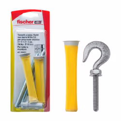 Fischer Tassello a calza con gancio; Dimensioni 8 x 60 millimetri; Ideale per ancoranti chimici. Fischer Tassello a calza co ...