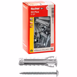 SX Plus 8x40 SP Tassello/Vite t.c. A Tassello in nylon con vite truciolare testa cilindrica Materiali di supporto: Calcestruz ...