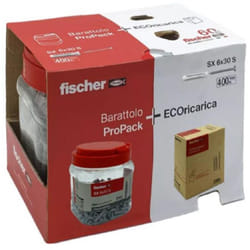 Barattolo tasselli sx 6x30 s refill pack 400pz 00570200 - Fischer