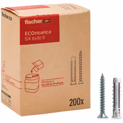 Fischer SX Idoneo per i seguenti materiali: Calcestruzzo Mattone pieno in laterizio o silicato di calcio Blocco pieno o cavo ...