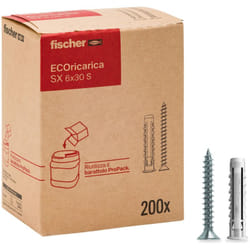 Ecoricarica 200 Tasselli sx 6x30 s con Vite - Fischer
